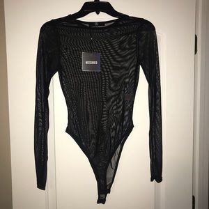 Mesh High Leg Bodysuit